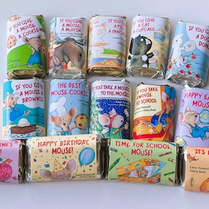 Children's Books Mini Candy Bar Wrappers for Showers Party Events Favors Gifts -Set of 50 *Chocolates Not Included* Personalized