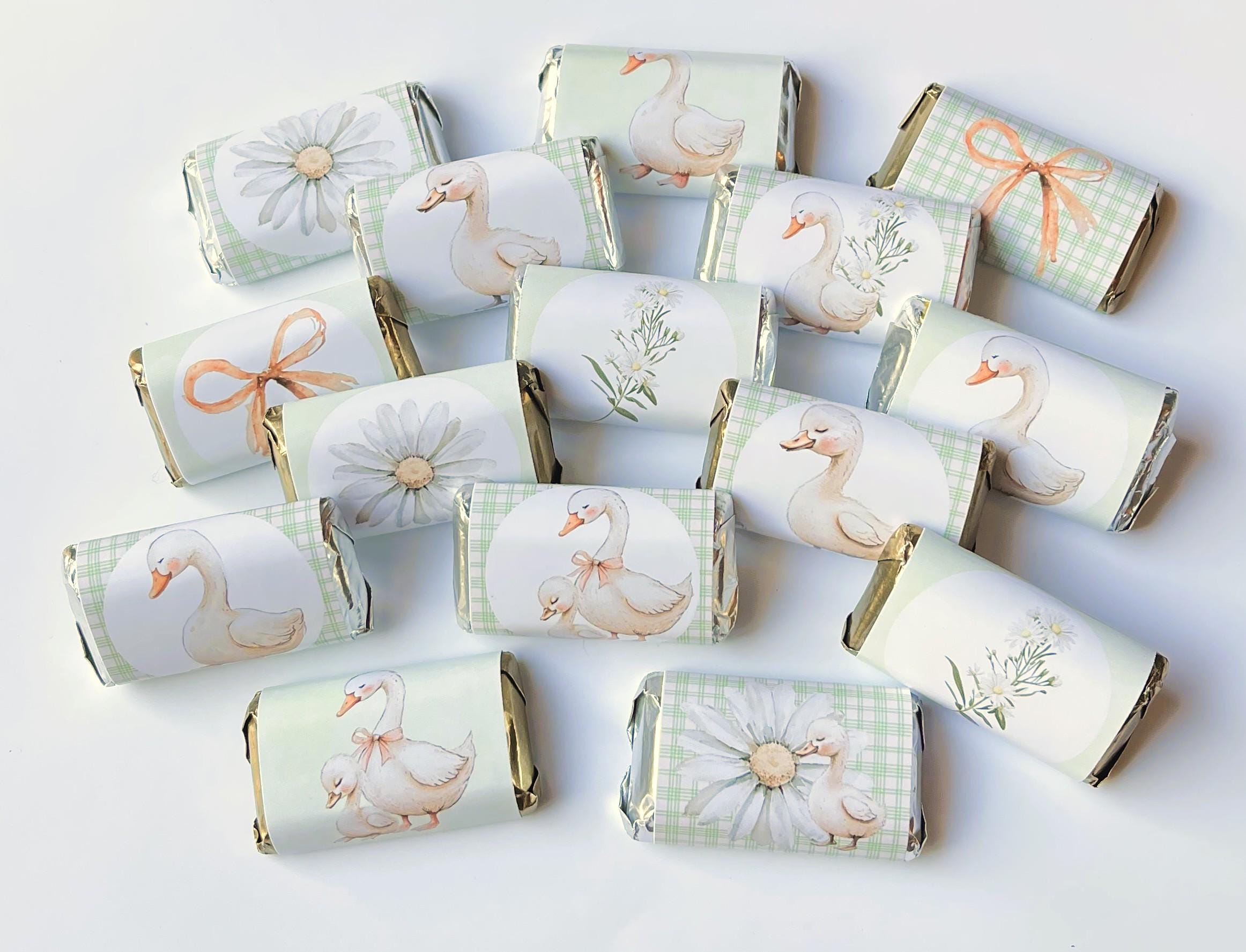 Little Goose Green Mini Candy Bar Wrappers for Showers Party Favors ...
