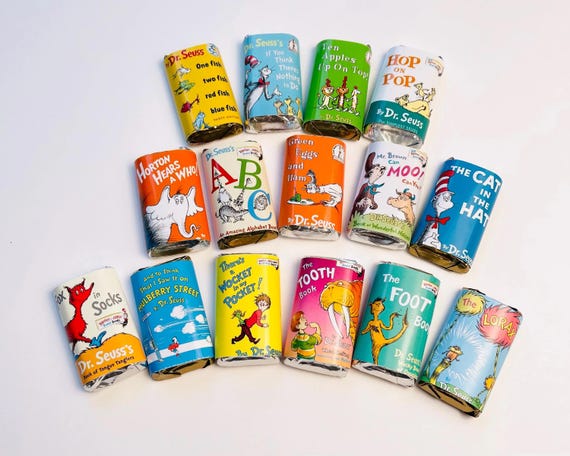 Children's Book Mini Candy Bar Wrappers for Showers Party Events Favors Gifts -Set of 50 *Chocolates Not Included* Personalized