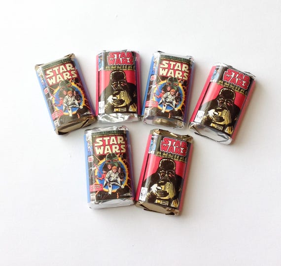 Star Wars Mini Candy Bar Wrappers for Showers Party Events Favors Gifts -Set of 50 *Chocolates Not Included* Personalized
