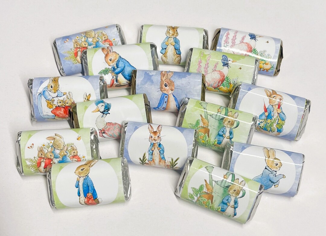Classic Peter Rabbit Mini Candy Bar Wrappers for Showers Party Favors ...