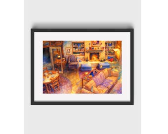 Tim Taylor living room 7 x 11 Fine Print Fan Art small gift