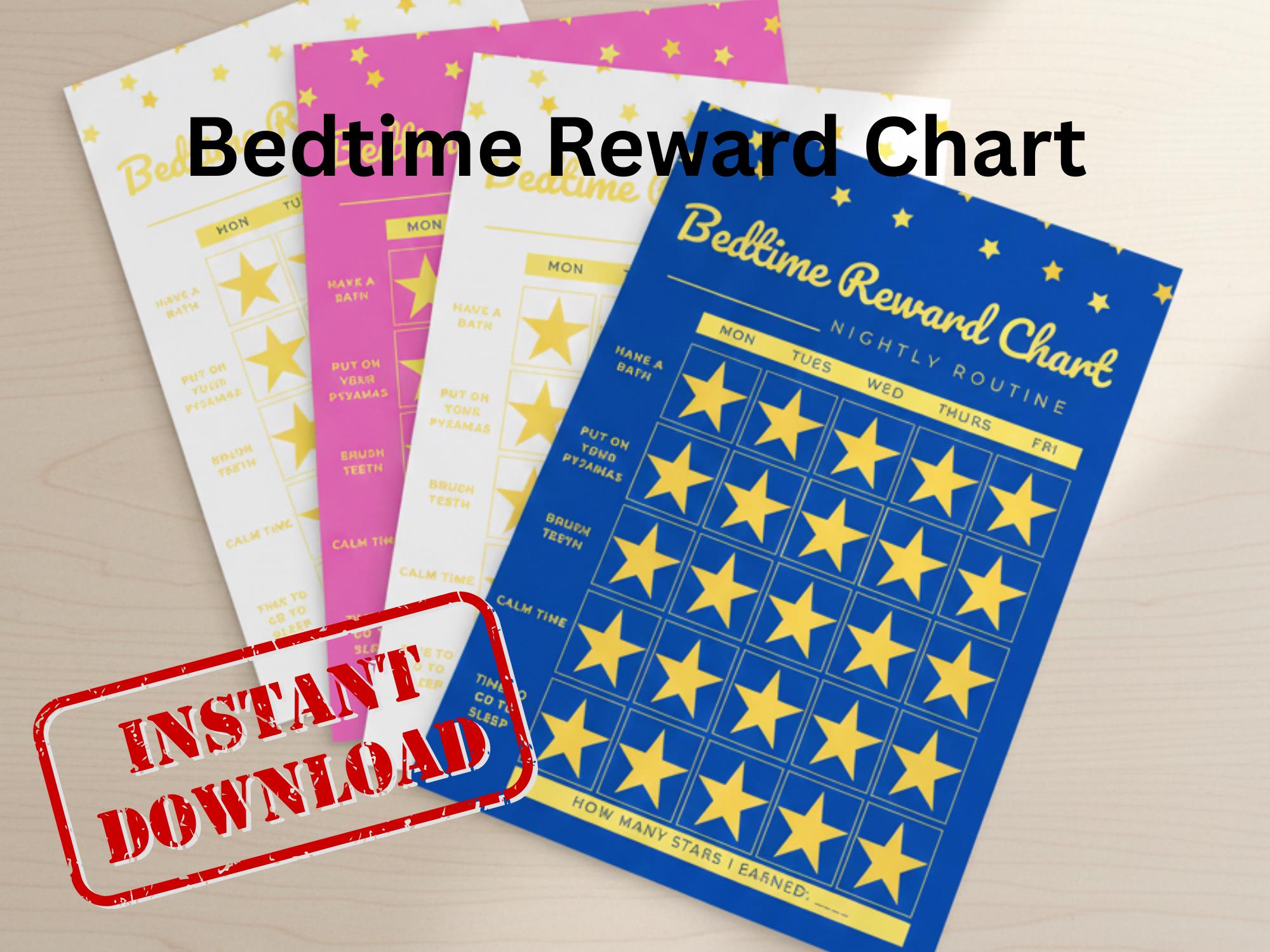 Printable Bedtime Reward Chart for Kids | Nightly Routine PDF - Etsy UK