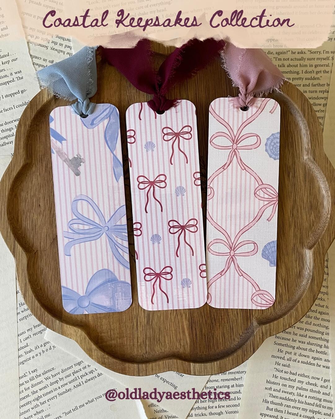 Coastal Keepsakes Bookmark Set | Seashell Bow Bookmarks | Magnetic and ...