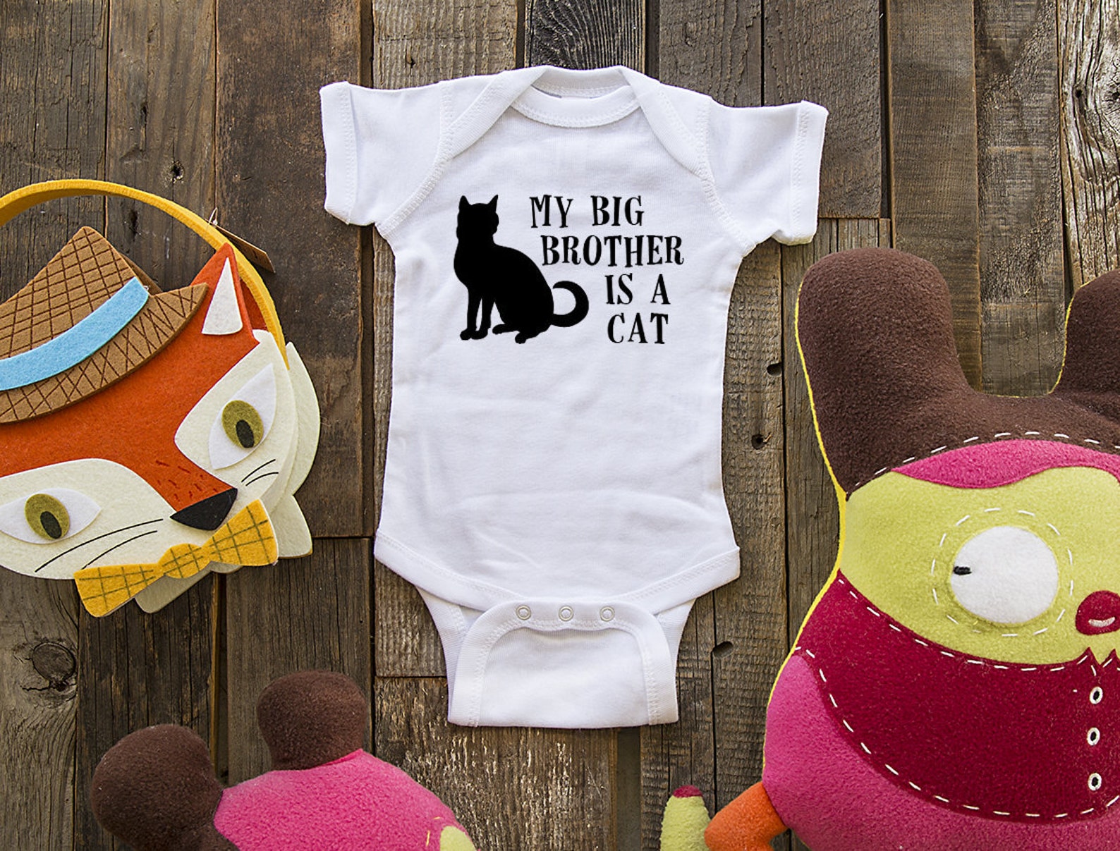 My Big Brother is a Cat Funny Saying on Infant Baby Etsy