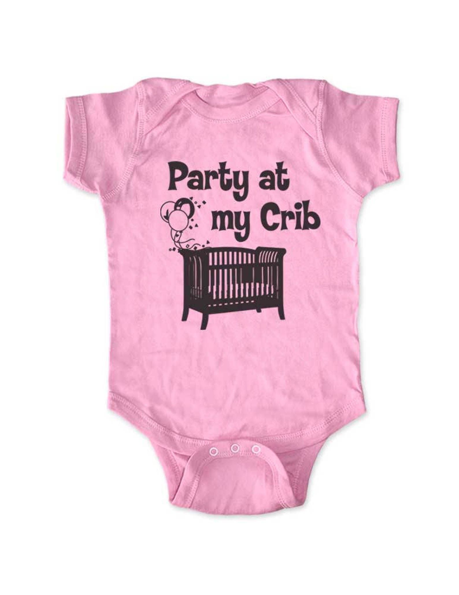 Party at My Crib Funny Saying Printed on Infant Baby Etsy