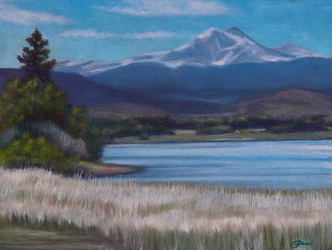 Longmont Colorado Mcintosh Lake Long's Peak in the Rocky Mountains