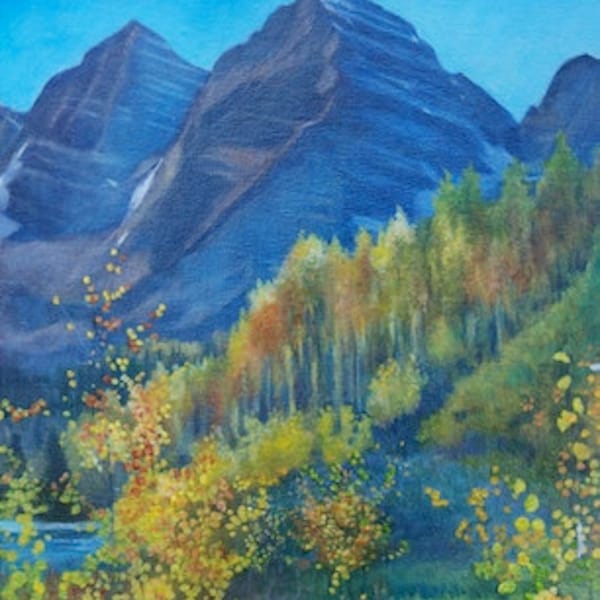 Maroon Bells Iconic Colorado Destination Maroon, Gold and Copper Aspen CO  Fall Colors Rocky Mountain Landscape   Fine Art Blank Note Card