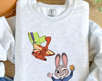 Zootopia DTF Transfer, Judy Hopps Nick Wilde Shirt Graphic (Ready to Press)