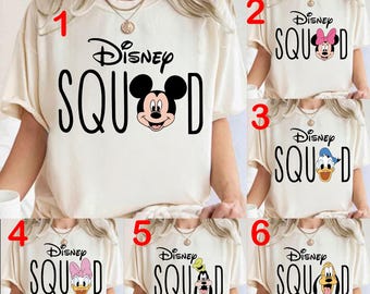 Disney Squad DTF Transfer Ready to Press, Mickey Minnie Family Trip Shirt Heat Transfer, Cute Mouse Friends Iron On Design for Tee