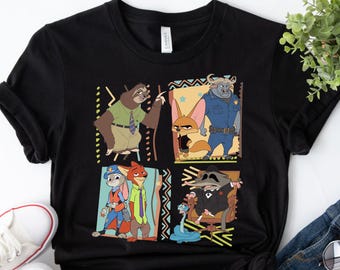 Zootopia 2 DTF Transfer, Nick Judy Flash Movie DTF, Zootopia Friends Shirt Transfer, Disney Vacation Park Trip Design (Ready to Press)