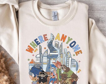 Zootopia DTF Transfer, Cartoon City Heat Press Design (Ready to Press)