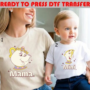 Mrs. Potts Chip Mama Mini DTF Transfer (fertig zum Pressen)