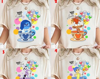 Inside Out DTF Transfer, Joy Anxiety Sadness Fear Shirt Design (Ready to Press)