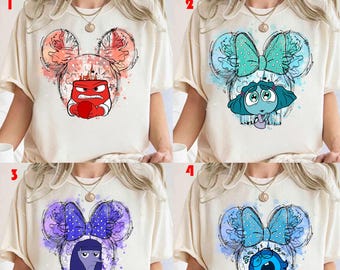 Inside Out DTF Transfer, Mickey Ears Watercolor Shirt Design (Ready to Press)