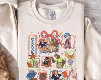 Zootopia DTF Transfer, Disney Character Bow DTF, Nick Wilde Judy Hopps Shirt Transfer, Disney Vacation Park Trip Design (Ready to Press)
