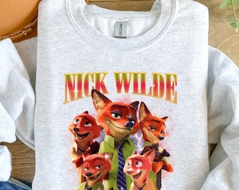 Nick Wilde DTF Transfer, Zootopia Cartoon Shirt Print, Ready To Press