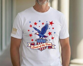 USA 250th Anniversary DTF Transfer, Land Of The Free 4th Of July Tee, America Eagle Patriotic Dtf, 250 Years Freedom (Ready to Press)