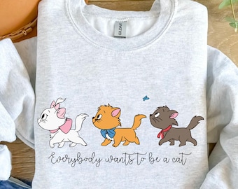 Disney Cats Dtf Transfer, Disney The Aristocats Bonjour Dtf Shirt, Everybody Wants To Be A Cats Dtf Shirt, Ready Press