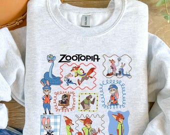Zootopia DTF Transfer Ready to Press, Cute Nick and Judy Cartoon Shirt Heat DTF, Multi Character Iron On Design for Shirt