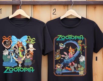 Zootopia Characters DTF Transfer, Ready to Press Shirt Graphic, Family Trip Design