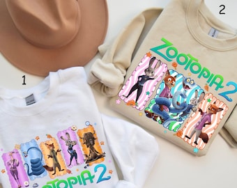 Zootopia 2 DTF Transfer, Cartoon Characters Iron On Design (Ready to Press)