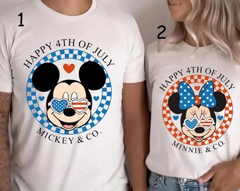 Mickey Minnie 4th of July DTF Transfer (Ready to Press)
