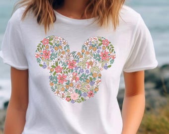 Floral Mickey Head DTF Transfer, Floral Spring 2026 Dtf Shirt, Disney Garden Festival Shirt, WDW Spring Fest Sweater (Ready to Press)