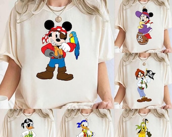 Pirate Cruise DTF Transfer Ready to Press, Disney Mickey Pirate DTF, Minnie Donald Family Trip Shirt Transfer, Disney Vacation Heat Design
