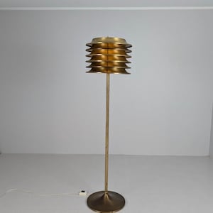 Vintage Messing Stehlampe - Kai Ruokonen Orno Scandinavian Mid Century Modern Beleuchtung
