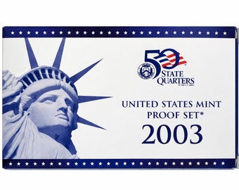 2003 U.S. Proof Set - 10 Coins with Box & COA