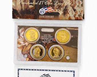 2010 Presidential One Dollar 4 Coin Proof Set With Box & COA