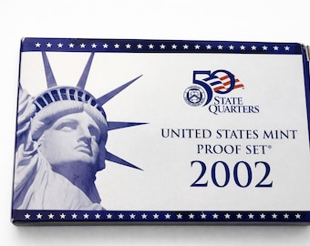 2002 U.S. Proof Set - 10 Coins with Box & COA - Commemorative Coins