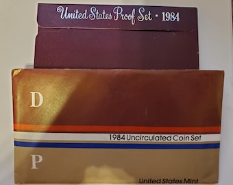 1984 U.S. Proof Set + 1984 U.S. Mint Uncirculated Coin Set (P & D)