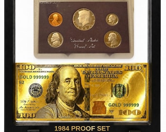 1984 Proof Set - Floating Display Case —Personalized Gift for Birthday, Christmas, Anniversary, Graduation, Retirement, Memorial