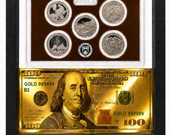 2012 Quarter Proof Set - Floating Display Case —Personalized Gift for Birthday, Christmas, Anniversary, Graduation, Memorial