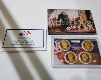 2007 Presidential One Dollar Coin Proof Set With Box & COA