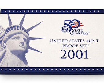 2001 U.S. Proof Set - 10 Coins with Box & COA