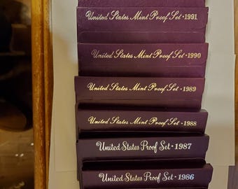 1984 to 1993 U.S. Mint Proof Sets - Choose your date from drop down menu