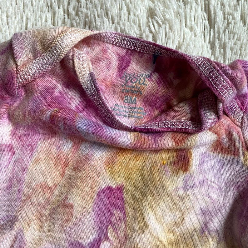gift for baby One of a Kind baby clothes Carters bodysuit Hand Dyed Cotton Long Sleeve Onesie Size 3M baby shower gift baby body suit
