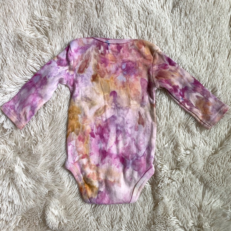 gift for baby One of a Kind baby clothes Carters bodysuit Hand Dyed Cotton Long Sleeve Onesie Size 3M baby shower gift baby body suit