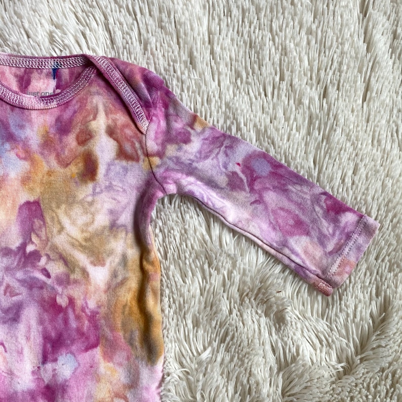 gift for baby One of a Kind baby clothes Carters bodysuit Hand Dyed Cotton Long Sleeve Onesie Size 3M baby shower gift baby body suit