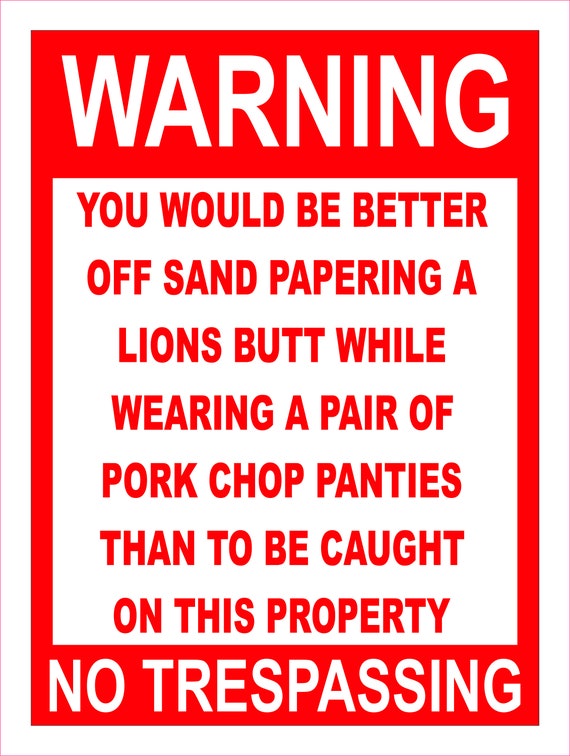 12x18 WARNING No Trespassing Sign - Etsy