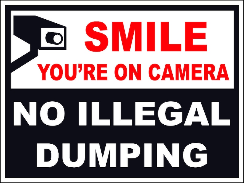 No Illegal Dumping Aluminum Sign 12x9 - Etsy