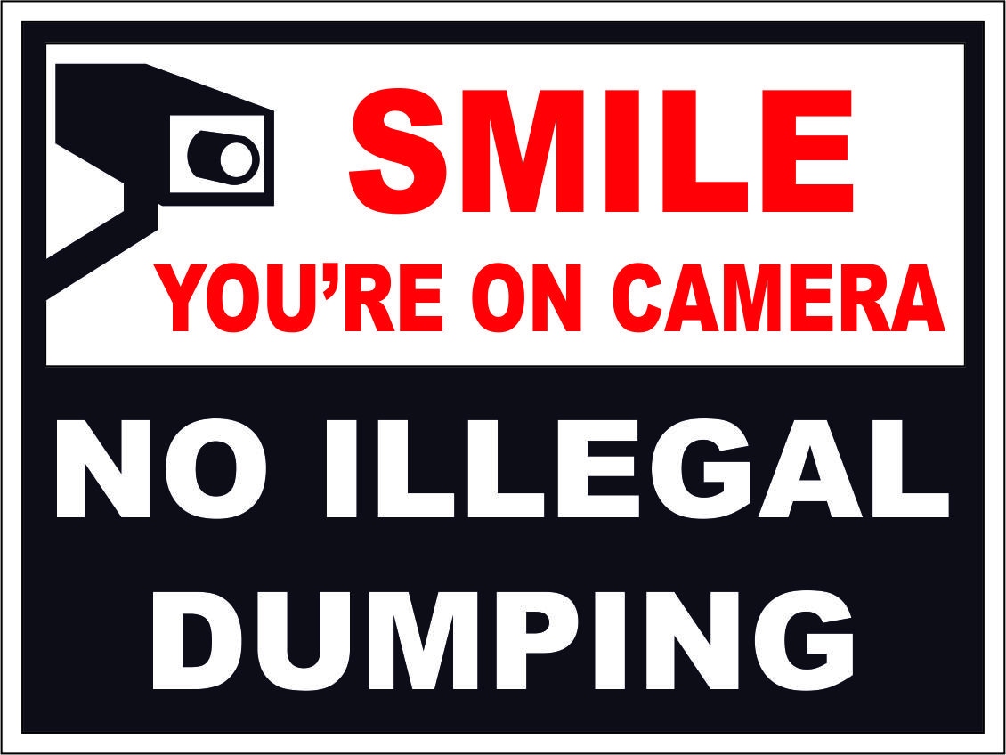No Illegal Dumping Aluminum Sign 12x9 Etsy