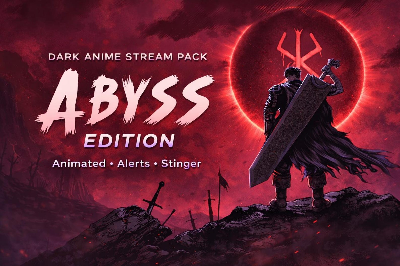 Berserk Dark Fantasy Anime Theme Stream Overlay Komplett Paket für ...