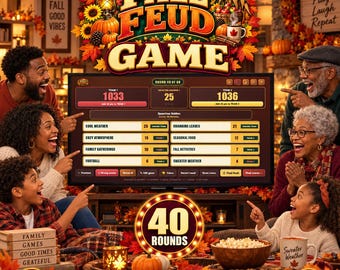 Juego de mesa interactivo de otoño para adultos y niños, 40 rondas editables, juego de mesa familiar sin conexión para Chrome.