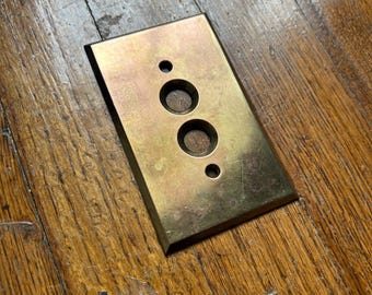 Antique Brass Push Button Light Switch Cover Plate