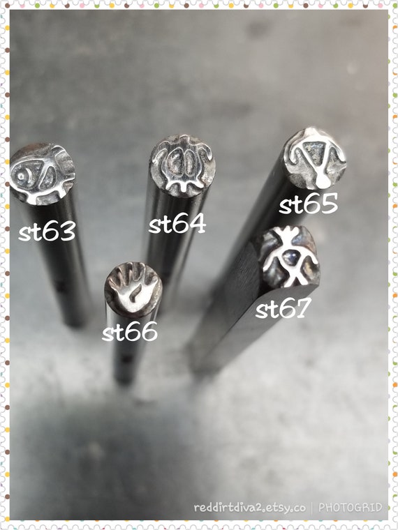 oval stamp metal stamping tools leather stamp 23 Metal Stamps reddirtdiva2 jewelry stamp moon stamp square stamp hollow stamp