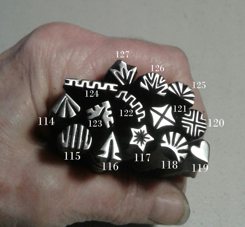 star stamp,handmade stamps fan stamp cross stamp heart stamp 11 leather stamp art deco stamps Metal Stamps reddirtdiva2